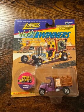 Vintage 1996 Johnny Lightning Wacky Winners Root Beer Wagon Diecast Car
